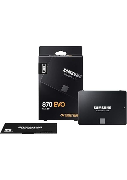 870 Evo Sata Iıı 2.5", 2 Tb Ssd, 560 Mb/sn Okuma, 530 Mb/sn Yazma , ‎‎MZ-77E2T0BW modelleri
