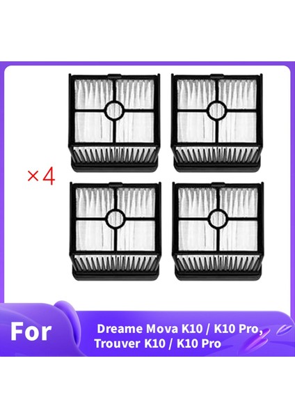 4 Pcs Filtre Dreame Mova K10/K10 Pro Trouver K10/K10 Pro Elektrikli Süpürge Aksesuarları Yedek Parçalar (Yurt Dışından) modelleri