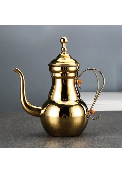 Paslanmaz Çelik Çiçek Çaydanlık Su Isıtıcısı Ince Pot Otel Uzun Ağız Pot Otel Çaydanlık Filtre Restoran Kabarcık Demlik Altın (Yurt Dışından) indirimleri