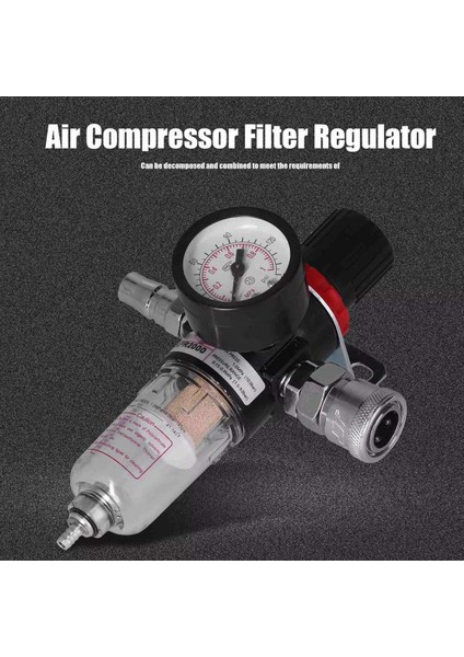 AFR2000 1/4in Hava Kompresörü Nem Filtresi Su Yağ Ayırıcı Regülatörü Basınç Göstergesi ile (Yurt Dışından) fırsatları