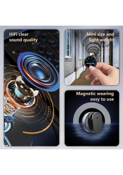 2'si 1 Arada Mini Manyetik Klipsli Kablosuz Mikrofon Type-C Fişi (Yurt Dışından) indirimleri