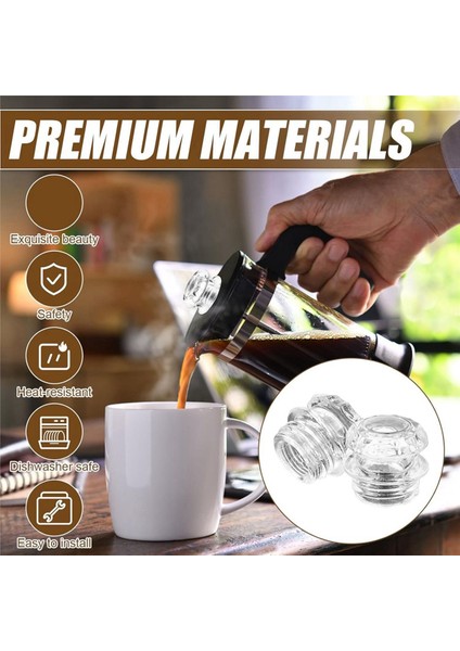 4 Adet Percolator Cam Üst Yedek Percolator Cezve Üst Yedek Cam Topuz Üst Cezve Filtreleri Üst (Yurt Dışından) fırsatları