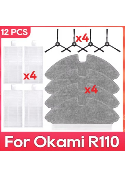 Okami R11 Elektrikli Süpürge Yan Fırça Paspas Filtresi Için 12 Adet (Yurt Dışından) modelleri