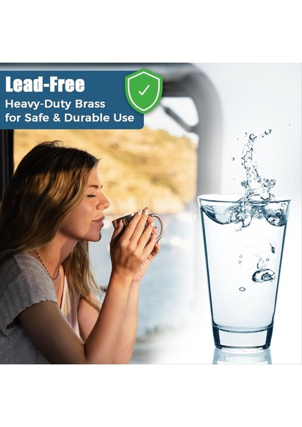 Rv Akışlı Su Basıncı Regülatörü Pirinç Kurşunsuz 40-50 Psı Filtreli Önceden Ayarlanmış Su Basıncı Düşürücü (Yurt Dışından) fiyatları