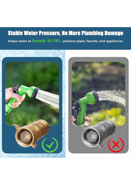 Rv Akışlı Su Basıncı Regülatörü Pirinç Kurşunsuz 40-50 Psı Filtreli Önceden Ayarlanmış Su Basıncı Düşürücü (Yurt Dışından) modelleri