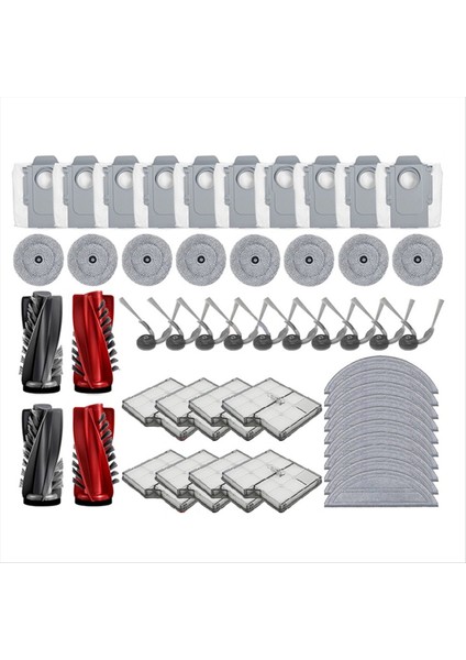 Roborock Saros 10 Robotlu Süpürge Yedek Parça Ana Yan Fırça Hepa Filtre Toz Torbaları Paspas Aksesuarları (Yurt Dışından)