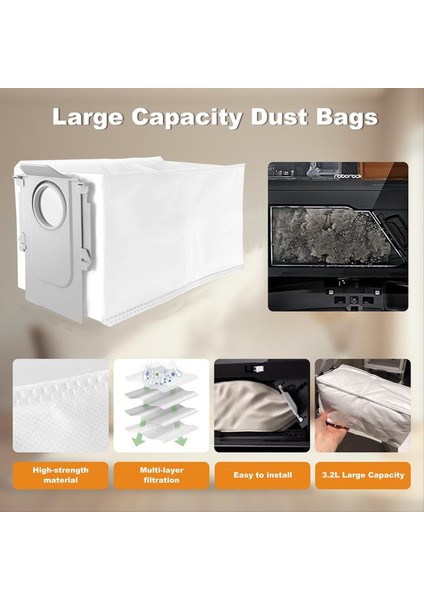 Roborock Saros 10 Robotlu Süpürge Yedek Parça Ana Yan Fırça Hepa Filtre Toz Torbaları Paspas Aksesuarları (Yurt Dışından) fırsatları