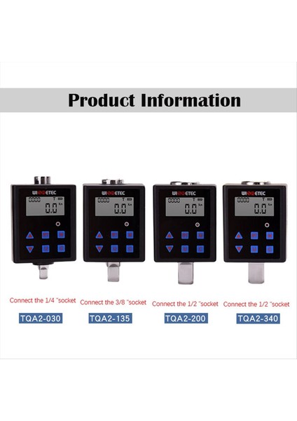 Wisretec Dijital Tork Metre Dijital Arka Işık Iki Yönlü Ölçüm Iki Çalışma Modu Ayarlanabilir TQA2-340 (Yurt Dışından) indirimleri