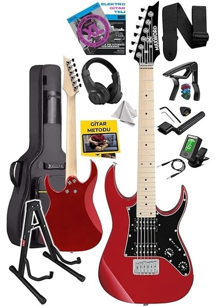 DE-150RD-ST Maple Klavye Hh Manyetik Yüksek Kaliteli Elektro Gitar Seti fiyatları