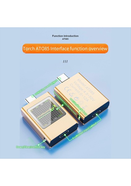 Atorch Tip-C Detektörü Pd3 1 Voltaj Akım Test Cihazı Gerçek Zamanlı Voltaj ve Akım Eğrisi Hd Renkli Ekran Detektörü A (Yurt Dışından) fiyatları