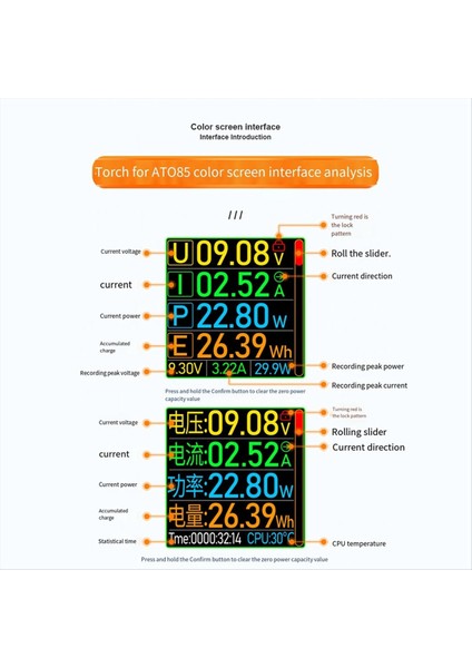Atorch Tip-C Detektörü Pd3 1 Voltaj Akım Test Cihazı Gerçek Zamanlı Voltaj ve Akım Eğrisi Hd Renkli Ekran Detektörü A (Yurt Dışından) modelleri