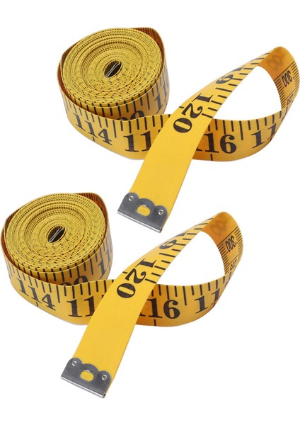 2x Yumuşak 3 Metre 300CM Dikiş Terzi Bant Gövdesi Ölçüm Ölçüm Cetvel Dressing (Yurt Dışından)