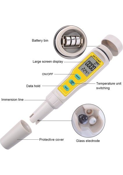 Profesyonel 2 1 Ph Sıcak Metre Ph Test Cihazı Su Kalitesi Testi Sıcaklık Monitör Kalem Asit Base Ölçüm Araçları (Yurt Dışından) fiyatları