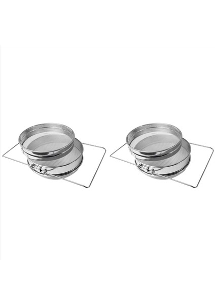 2x Paslanmaz Çelik Bal Süzgeç Çift Elek Bal Parçası Süzgeç 5 Galonluk Kova Için Bal Çıkarma Ekipmanları (Yurt Dışından)