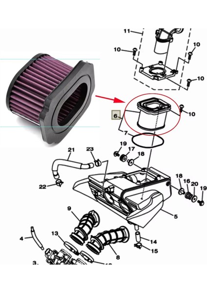 Akış Hava Temizleyici Elemanı Emme Hava Filtresi Yamaha FZ07 MT07 Tracer 700 /gt XSR700 Tenere 700 /rally Yzf-R7 (Yurt Dışından) fiyatları