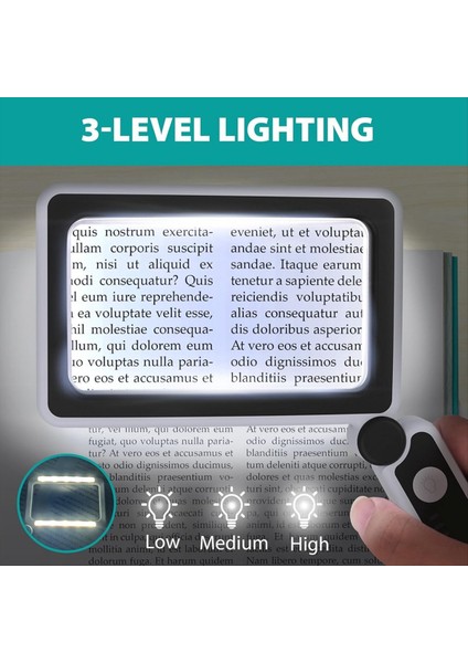 Okuma Için Işıkla 4x Büyük Büyüteç (Yurt Dışından) modelleri