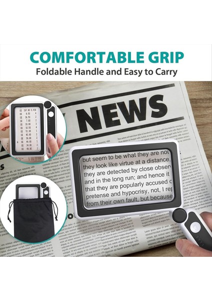 Okuma Için Işıkla 4x Büyük Büyüteç (Yurt Dışından) indirimleri