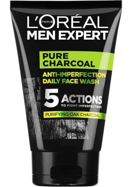 Parıs Men Expert Pure Charcoal Cilt Problemlerine Karşı Savaşan Yüz Yıkama Jeli 100 ml