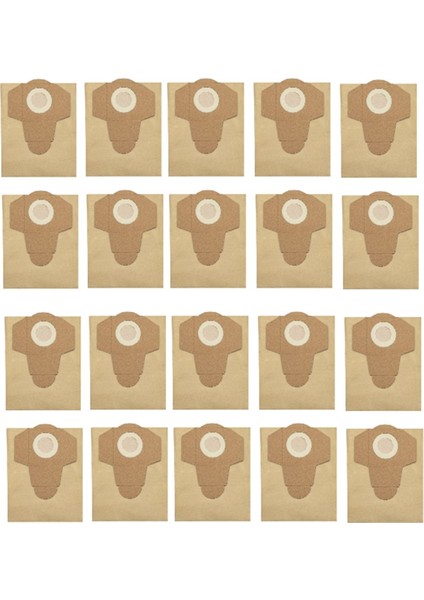 20 Adet 20L Kağıt Toz Torbası Einhell Bt-Vc 1250S/INOX 1250S Islak ve Kuru Elektrikli Süpürge Çöp Torbası Vakum Filtre Torbası (Yurt Dışından)