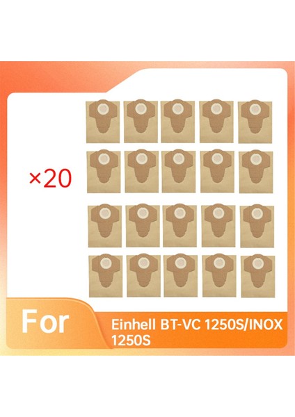 20 Adet 20L Kağıt Toz Torbası Einhell Bt-Vc 1250S/INOX 1250S Islak ve Kuru Elektrikli Süpürge Çöp Torbası Vakum Filtre Torbası (Yurt Dışından) fiyatları