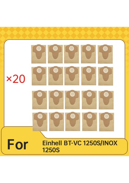 20 Adet 20L Kağıt Toz Torbası Einhell Bt-Vc 1250S/INOX 1250S Islak ve Kuru Elektrikli Süpürge Çöp Torbası Vakum Filtre Torbası (Yurt Dışından) modelleri
