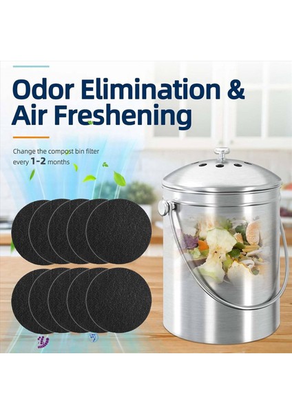 20 Adet Kompost Kovası Için Kömür Filtresi 6 7 Inç Mutfak Aktif Karbon Kompost Kutusu Filtresi Tezgah Kutusu Için Değiştirin (Yurt Dışından) fırsatları