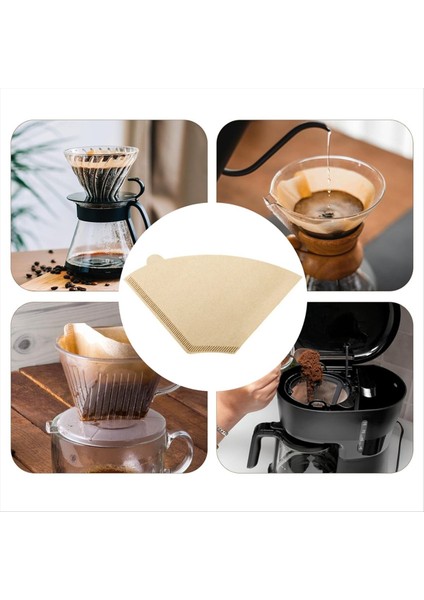 200 Adet Sayısı Süzgeçli Kahve Filtreleri Tek Kullanımlık Koni Kahve Filtreleri Cezve Için Doğal Ağartılmamış Kahve Filtreleri (Yurt Dışından) fiyatları