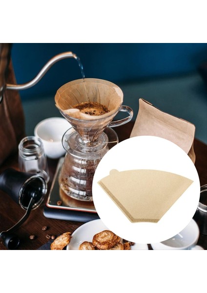 200 Adet Sayısı Süzgeçli Kahve Filtreleri Tek Kullanımlık Koni Kahve Filtreleri Cezve Için Doğal Ağartılmamış Kahve Filtreleri (Yurt Dışından) modelleri
