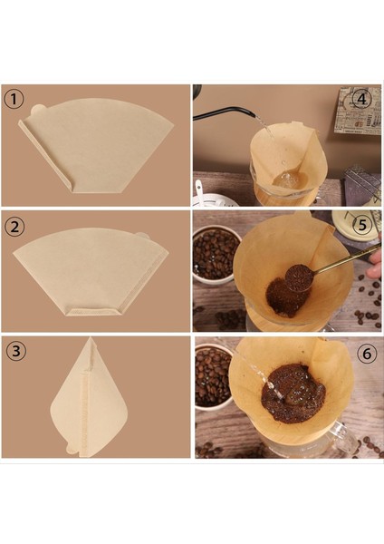 200 Adet Sayısı Süzgeçli Kahve Filtreleri Tek Kullanımlık Koni Kahve Filtreleri Cezve Için Doğal Ağartılmamış Kahve Filtreleri (Yurt Dışından) indirimleri