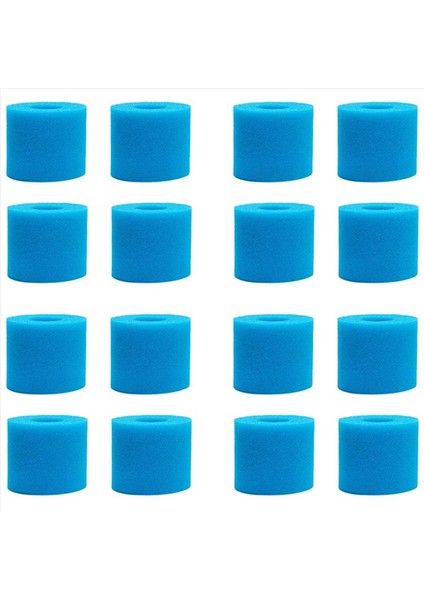 16 Adet Havuz Filtresi Kartuşu H Tipi Yedek Yüzme Havuzu Filtresi Köpük Sünger Filtre Kartuşları Intex Tipi H (Yurt Dışından)