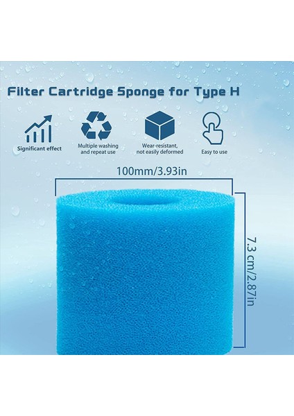 16 Adet Havuz Filtresi Kartuşu H Tipi Yedek Yüzme Havuzu Filtresi Köpük Sünger Filtre Kartuşları Intex Tipi H (Yurt Dışından) fiyatları