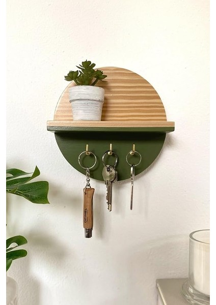 Kancalı Mini Yuvarlak Raf | Ahşap Raf | Maske Rafı | Duvar Dekoru | Anahtar Rafı | Vitrin Rafı fırsatları