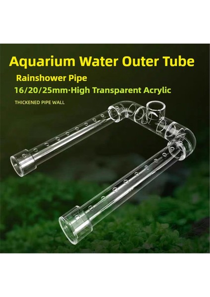 Şeffaf Akvaryum Filtresi Çift Yağmur Çubuğu Çıkış Borusu Akrilik Yağmur Biçimli Duş Çıkış Borusu Balık Tankı Aksesuarları (Yurt Dışından) fiyatları
