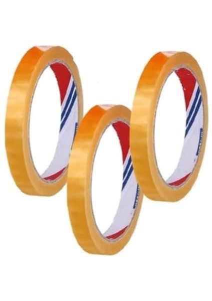 12X66 Metre Selefon Bant 12 Adet Büro Bandı Büyük Bant Makinelerine Uyumlu Kırtasiye Şeffaf Para Bandı