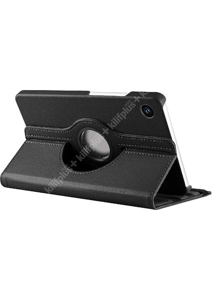 Samsung Galaxy Tab A9 Plus ile Uyumlu Kılıf 360 Derece Dönen Standlı Pu Deri Kapaklı - Mavi indirimleri
