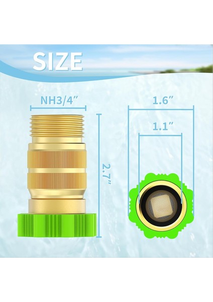 Rv Su Basınç Regülatörü 40-50 Psı, Pirinç Serbest Baş 3/4inch Hortum Iplik ve Giriş Filtresi Su Basıncı Redüktör (Yurt Dışından) fırsatları