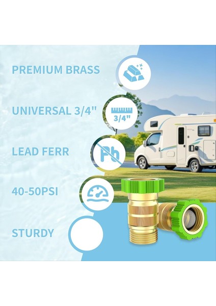 Rv Su Basınç Regülatörü 40-50 Psı, Pirinç Serbest Baş 3/4inch Hortum Iplik ve Giriş Filtresi Su Basıncı Redüktör (Yurt Dışından) indirimleri