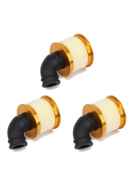 3x Hava Filtresi Sünger Açık Alaşım Alüminyum 04104 1/10 Rc Hobi Modeli Nitro Araba Altın (Yurt Dışından)
