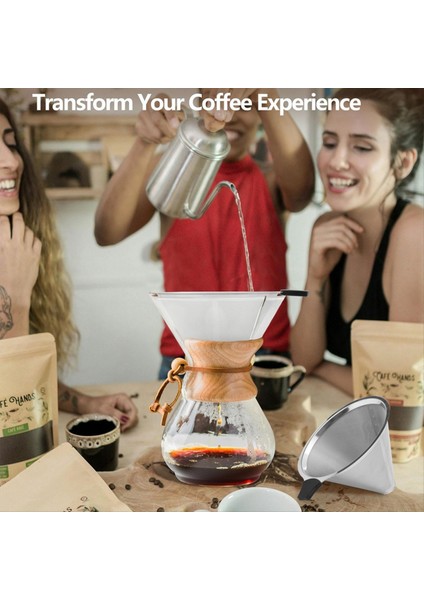Chemex (6 8 10 Cup) ve Hario V60 02 ve 03 Damlatıcılarla Uyumlu 2&#39 Li Paket Kahve Filtreleri Kahve Filtrelerinin Üzerine Dökün (Yurt Dışından) modelleri