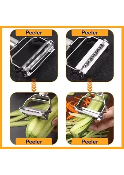 Toptan Paslanmaz Çelik Soyacak - Turbo Jülyen Doğrayıcı - Çok Fonksiyonlu Mutfak Aleti - Sebze ve Meyve Soyucu fırsatları