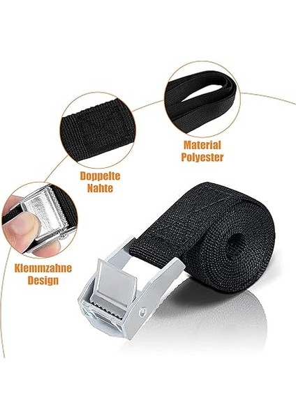 Germe Kayışı, 6 Adet Ayarlanabilir Bağlama Kayışı, 1 M x 2,5 Cm, Kısa, Sıkıştırma Kilitli, Siyah, Turuncu, Bağlama Kayışı, Motosiklet, Bisiklet Taşıyıcı, Bavul, Bagaj Paketi, Kamp Için, 250 Kg'a Kadar fırsatları