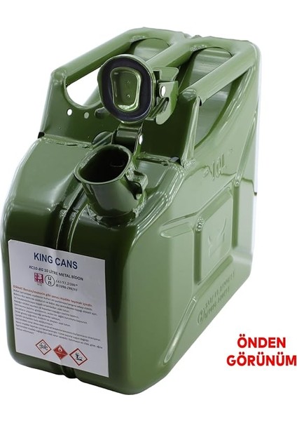 Metal Benzin Bidonu 10 Litre Akaryakıt Mazot Taşıma Doldurma Depolama Bidonu Dayanıklı Bidon fiyatları