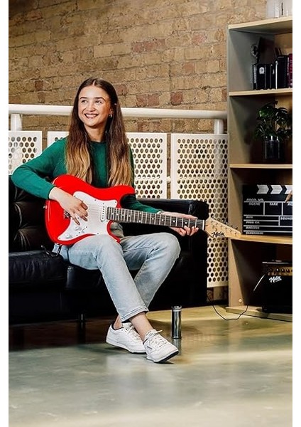 CEG-36RD 8-12 Yaş Çocuklar Için Amfili Full 3/4 36 Inç Elektro Gitar Seti Kırmızı modelleri