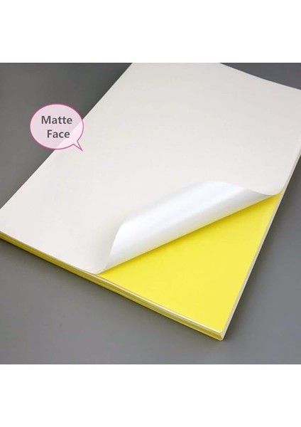 Adet A4 Yapışkanlı (Sticker) Kağıt Etiket Inkjet ve Laser Mat Yüzey fırsatları