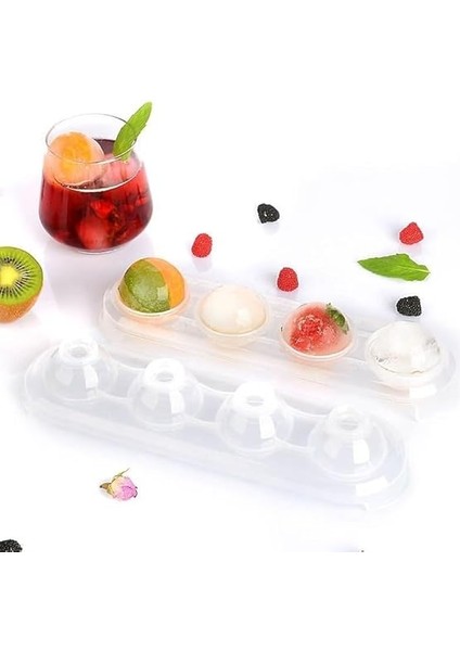Home Silikon Buz Kalıpları (2 Li Set) Kapaklı Küre Buz Kalıbı ve Büyük Kare Buz Kalıbı & Bpa Içermez (Küre Buzluk Modeli Asortidir) fırsatları