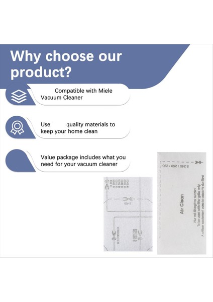 Miele Compact C2 Compact C1 Complete C1 S241 S290 Için 8 Paket Airclean Filtreleri ve Motor Koruma Filtrelerinin Değiştirilmesi (Yurt Dışından) indirimleri
