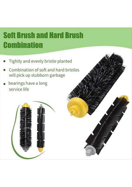 Irobot Roomba 600 Serisi Için 694 692 690 680 660 650 614 ve 500 Serisi 595 585 564 Filtre Ana Yan Fırça Çiftleri Kıl (Yurt Dışından) fırsatları