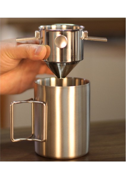 Paslanmaz Çelik Asılı Kulak Kahve Filtreli Fincan Taşınabilir El Yıkama Filtresi Filtre Kağıdı Filtresiz Huni Kahve Eşyaları (Yurt Dışından) fiyatları