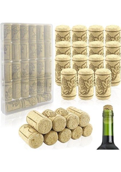 Işi Için Şarap Mantarı, Mantar Tıpa, El Işi Mantarı, Şişe Mantarı, Doğal Mantar, Şampanya Mantarı, Şarap Mantarı, Şarap Bira Şişesi, El Işi, Dekorasyon, Kendin Yap 27 Adet (20 x 38 Mm)