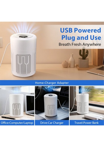 Mini Masaüstü Hava Temizleme Cihazı Hepa Filtre Negatif Iyon Teknolojisi Sessiz Hava Temizleyici Ev Yatak Odası Için Taşınabilir Hava Temizleme Cihazı (Yurt Dışından) fiyatları